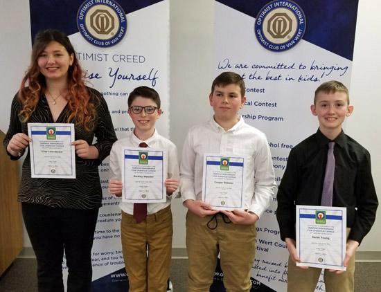 Optimist Club of Van Wert announces contest winners - Vimarsana News